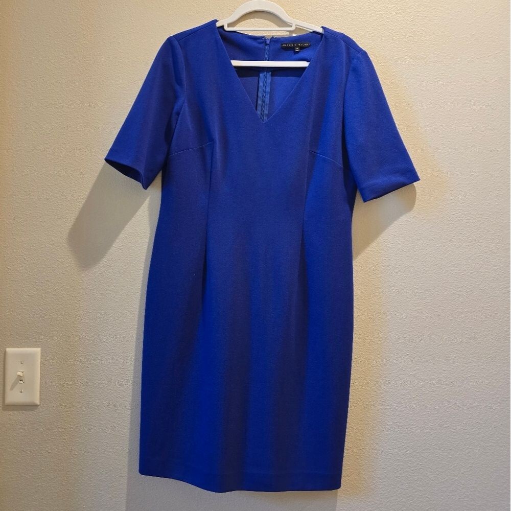ANTONIO MELANI Royal Blue Midi Dress Sz 12
